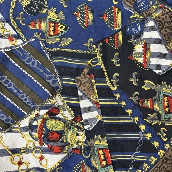 Vintage Silk Jacket Womens Extra Large Crown Bomber Fuda International Zip Up - Picture 3 of 5